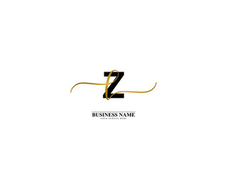 Letter ZL Logo, creative zl lz signature logo for wedding, fashion, apparel and clothing brand or any kind of business - obrazy, fototapety, plakaty