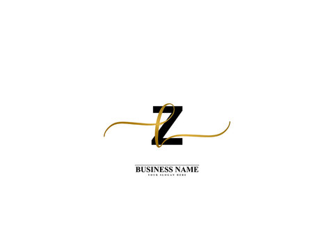 Letter ZL Logo, creative zl lz signature logo for wedding, fashion, apparel and clothing brand or any kind of business