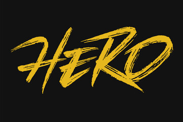 Hero vector lettering