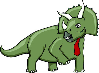triceratops with tie | dinosaur