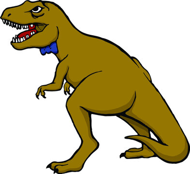 t-rex with bow tie | tyrannasaurus rex | dinosaur