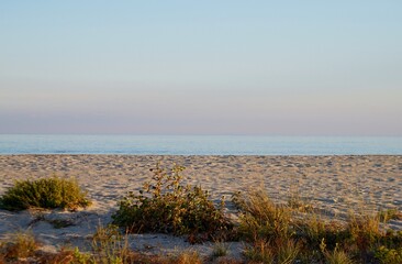 When the sky merges with the sea on the coast of the Greek peninsula of Halkidiki-Kassandra.