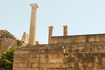 temple of goddess Athena on acropolis of Lindo