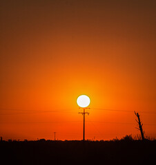 sunset over the city