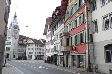 Naklejka na ściany i meble Medieval town of Zug, Switzerland