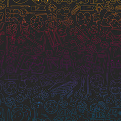 Children play with toys in the kindergarten. Kids playground. Education, creativity, imagination.