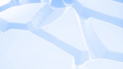 3d rendering. Stylish blue white creative abstract low poly background. Simple minimalistic geometric bg.