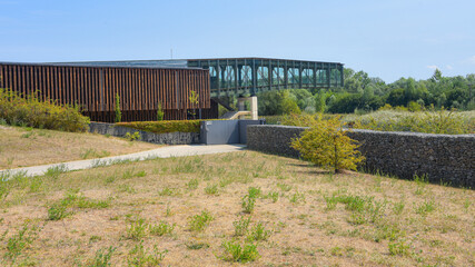 Vitoria-Gasteiz, Spain - 21 August 2021: Wildlife observation in the Salburua wetlands nature reserve near Vitoria-Gestaiz