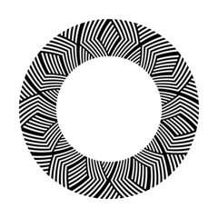Abstract circle geometric design element.