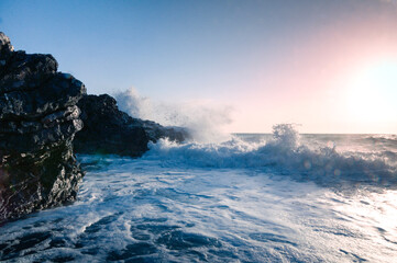 storm over the sea