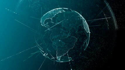 earth rotating digital world breaking news Background breaking news on world live - Powered by Adobe