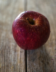 red apple on a table
