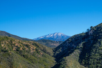 Big Bear Lake California Mountain snow blue sky