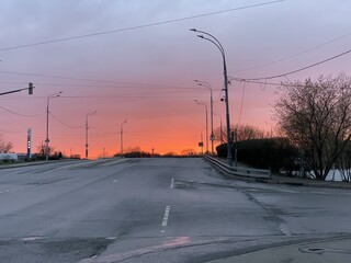 Moscow 2020, pandemia covid-19 deserted streets