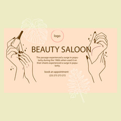 Beauty saloon banner with light color