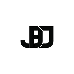 fjj initial letter monogram logo design