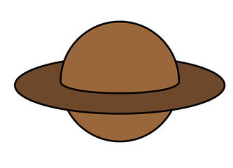 Brown Ringed Planet icon