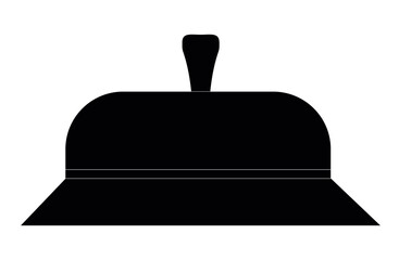 A black hotel reception bell