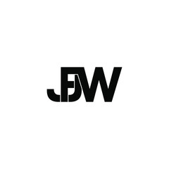 fjw initial letter monogram logo design