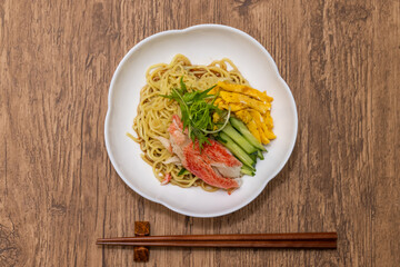 冷やし中華　Cold noodle dishes chilled Chinese noodles 