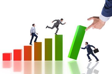 Fototapeta premium Economic growth concept with business people