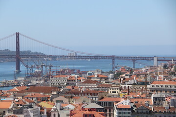 Fototapeta na wymiar Vue panoramique de Lisbonne, Portugal