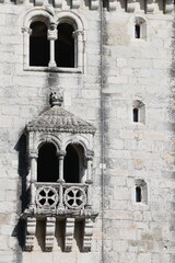 Détail de la Tour de Belém à Lisbonne, Portugal