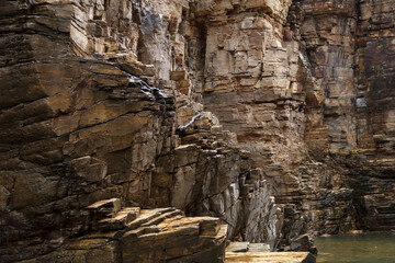 rock in the water, brazil, minas gerais, capitolio