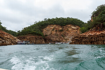 rock in the water, brazil, minas gerais, capitolio