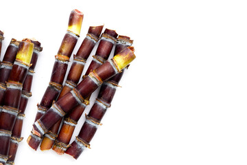 Sugar cane on white background.