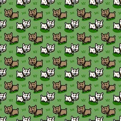 seamless pattern of cute dog cartoon