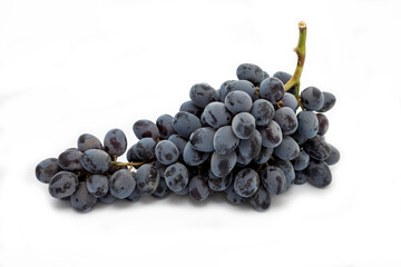 Bunch of grapes on a white background
