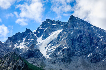 White glaciers in the Tianshan Mountains,Xinjiang,China.