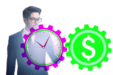 Businessman in time is money concept