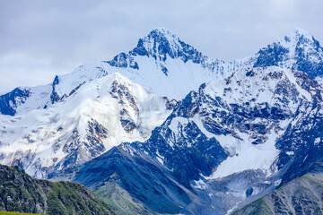 White glaciers in the Tianshan Mountains,Xinjiang,China.