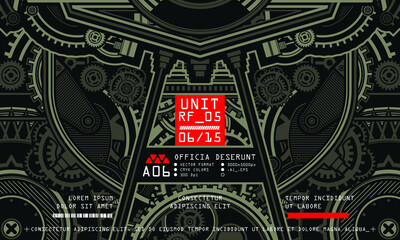 Mecha poster for creative content and others	