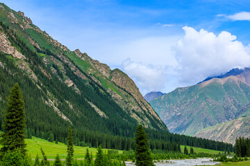 The magnificent natural scenery of Tianshan Mountains,Xinjiang,China.