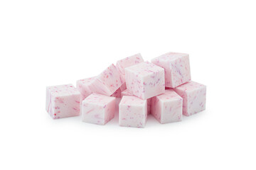 taro slice isolated on white background.
