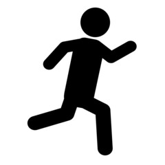 running man icon on white background. sport sign. run symbol. flat style.