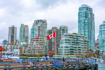 Naklejka premium カナダ・バンクーバーの観光名所を旅行する風景Scenes from a trip to the sights of Vancouver, Canada.