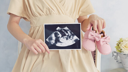 妊婦イメージ　マタニティフォト　エコー写真