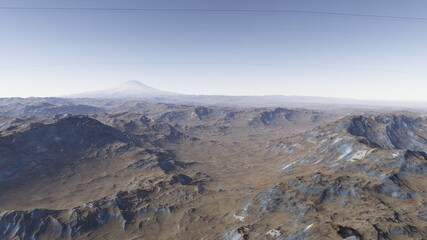 view from a beautiful alien planet