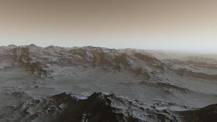 view from a beautiful alien planet