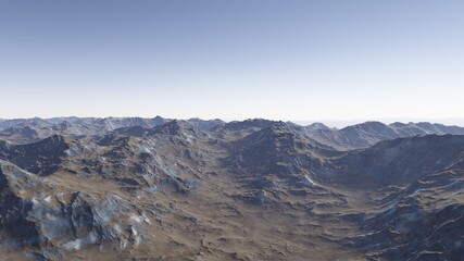 view from a beautiful alien planet