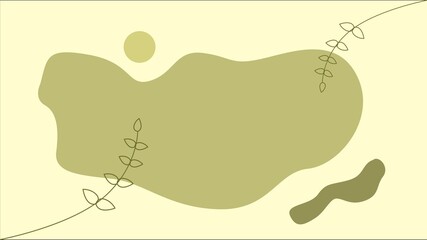 Abstract line leaves with liquid background template used for background, event banner, beauty banner, element.