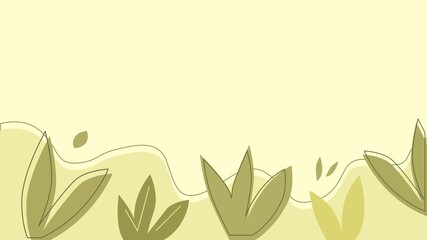 Abstract floral background with lines and small leaves good for background, backdrop design, presentation template, event card, event banner.