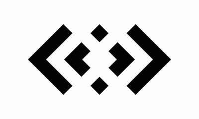 Fototapeta premium code logo abstract icon illustration