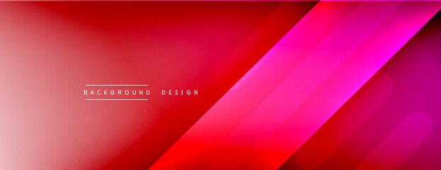 Dynamic lines abstract background. 3D shadow effects and fluid gradients. Modern overlapping forms