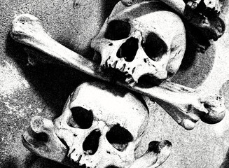 Skull and Bones Wall Art Background