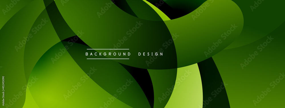 Poster Abstract overlapping lines and circles geometric background with gradient colors